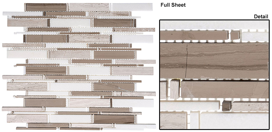 Wooden white+Athen gray+Thassos mix Cascade
