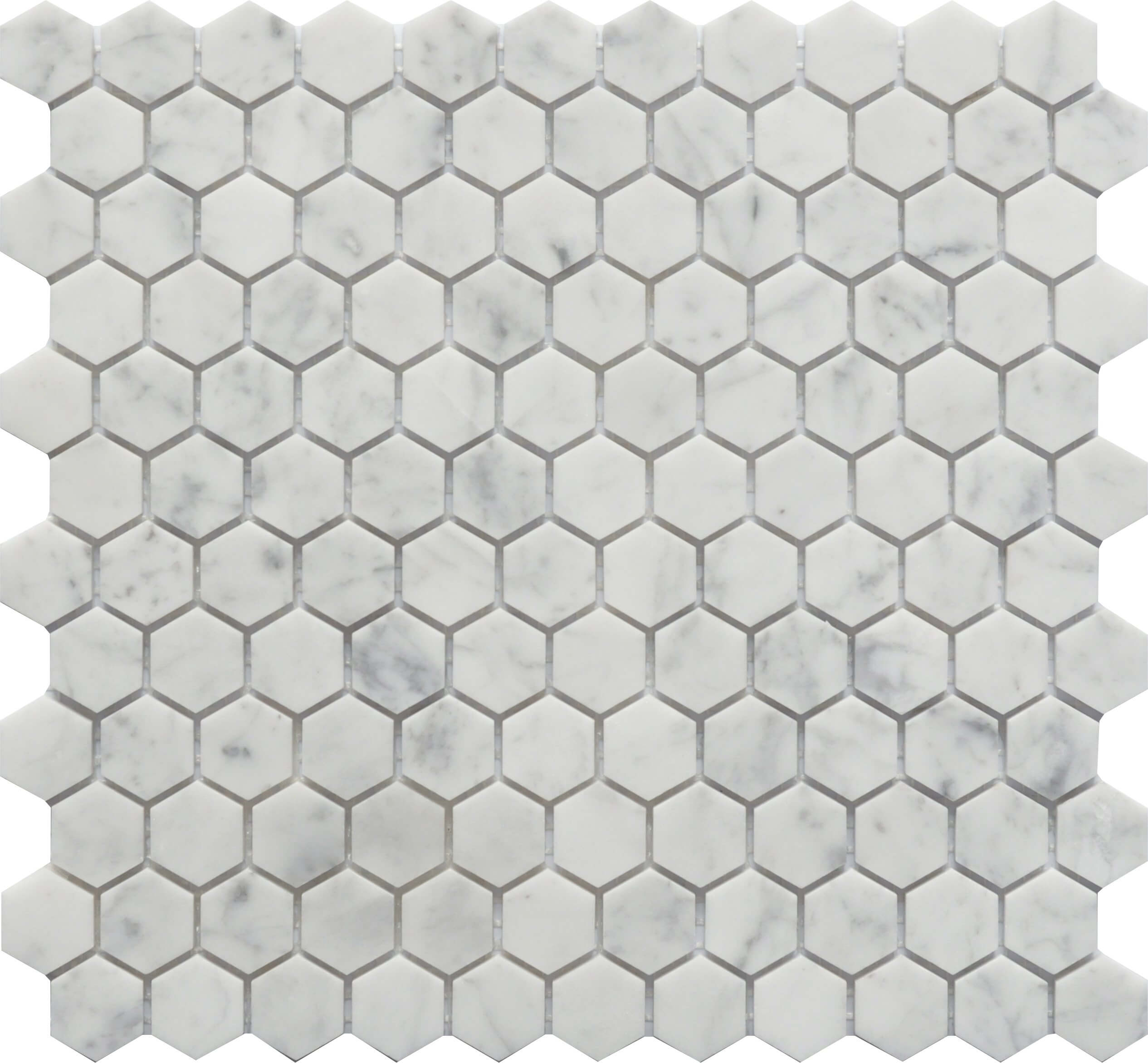 Carrara Marble 1X1 Hexagon 12X12 Mosaic