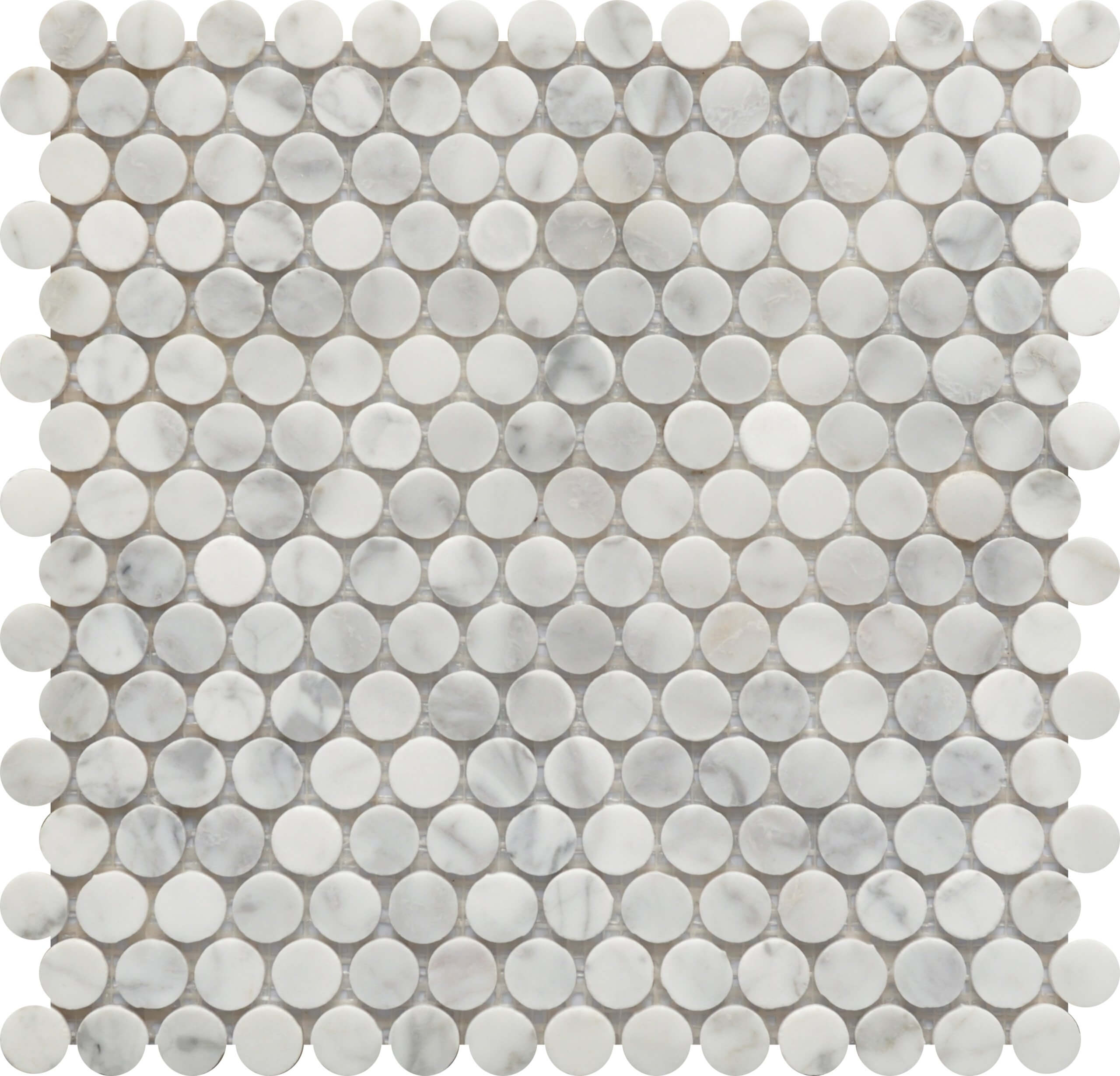 Carrara Marble Penny Round 12X12 Mosaic
