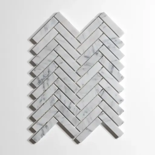 Venatino Carrara Herringbone
