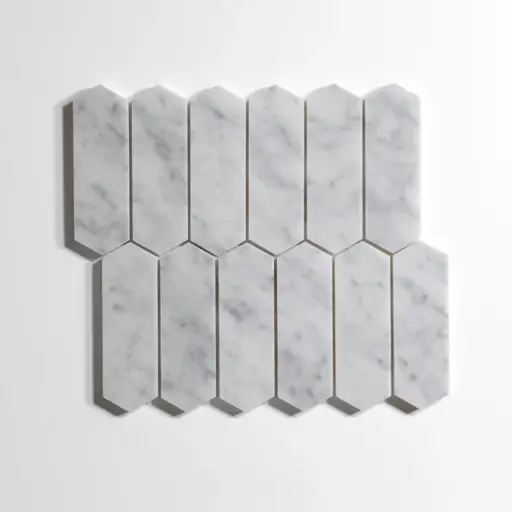 Venatino Carrara Picket Mosaic