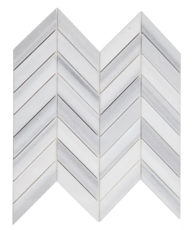 Chevron Marmala White 11 X 11