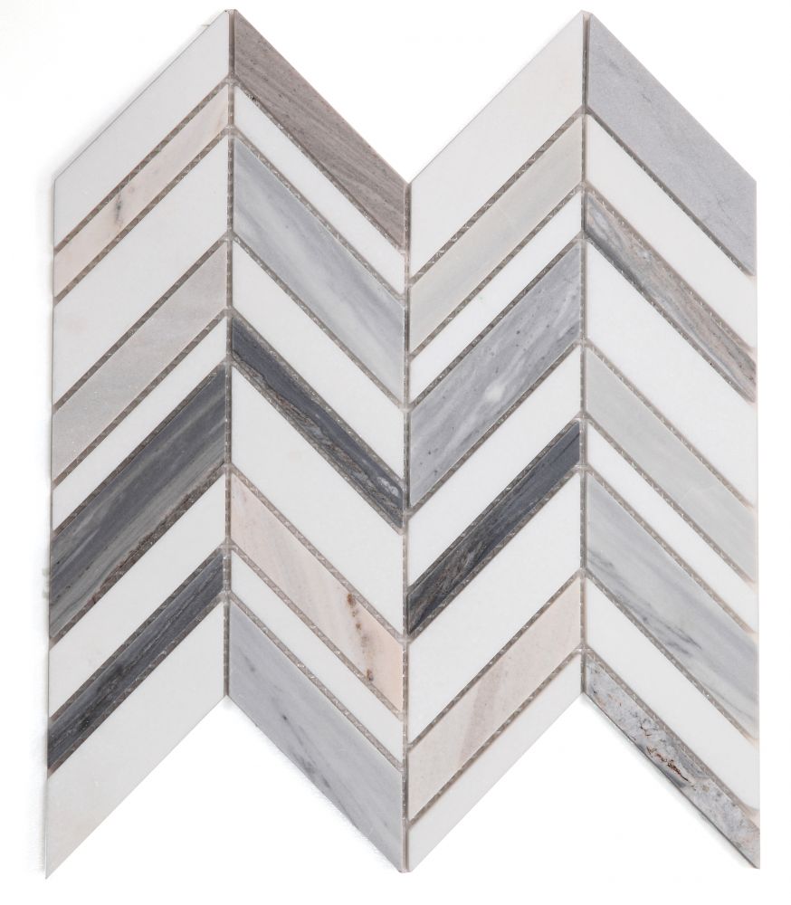 Chevron Shadow Blue 11.75 X 12