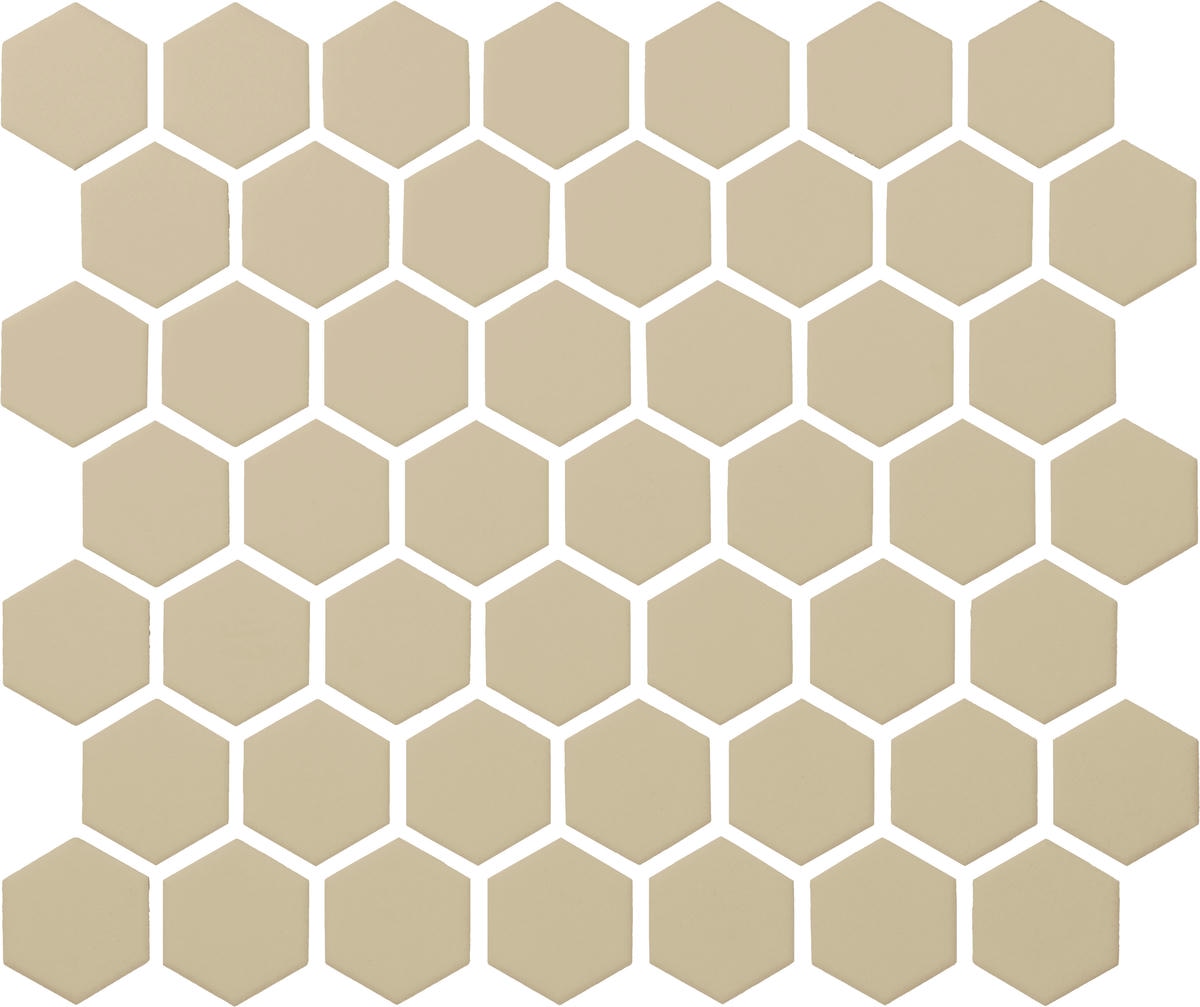 1.5" x 1.5" Color Wheel Mosaic Matte Urban Putty Mosaic Tile Rectangle Hexagon Matte