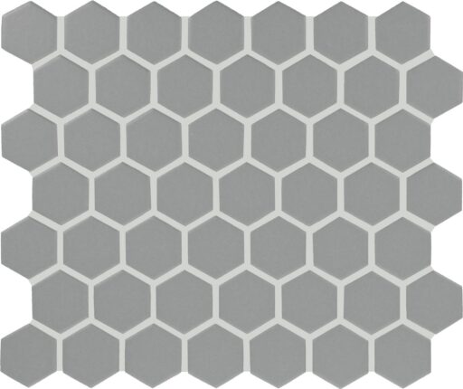 1.5" x 1.5" Color Wheel Mosaic Matte Suede Gray Mosaic Tile Rectangle Hexagon Matte