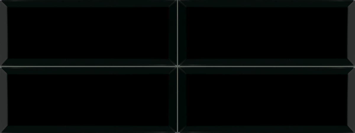6" x 16" Annapolis Black Matte Wall Tile Rectangle Matte