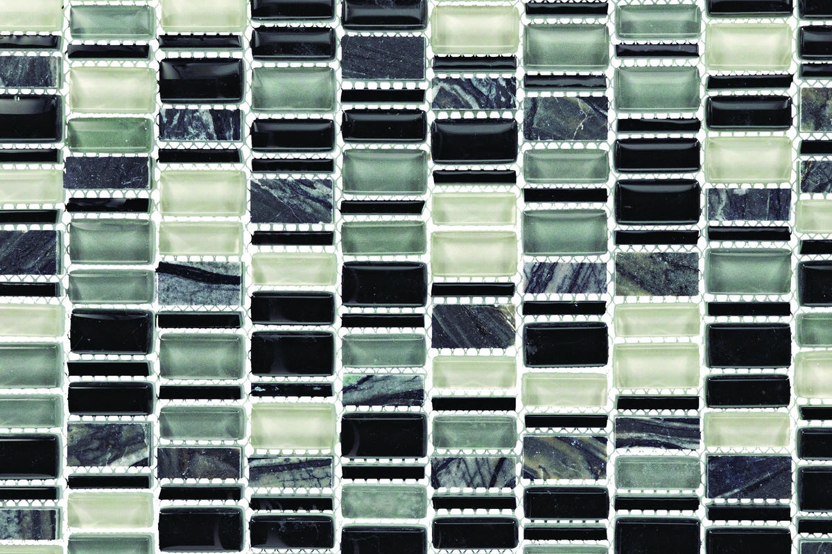 11" x 11" Clio Mosaics Boreas Mosaic Tile Rectangle Random Mixed