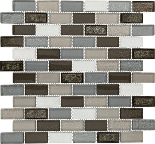 1" x 2" Crystal Shores Emerald Isle Mosaic Tile Rectangle Brick Joint Glass - Image 7