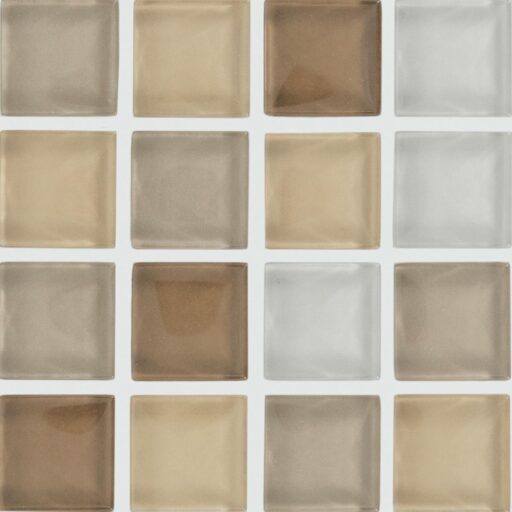1" x 1" Color Wave Mosaic Downtown Mosaic Tile Rectangle Straight Joint Glass