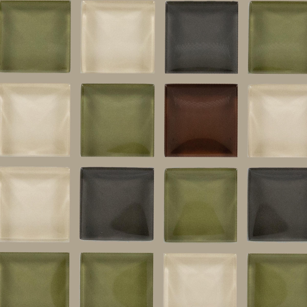 1" x 1" Color Wave Mosaic Autumn Trail Mosaic Tile Rectangle Straight Joint Glass