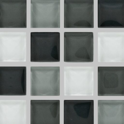 1" x 1" Color Wave Mosaic Evening Mixer Mosaic Tile Rectangle Straight Joint Glass