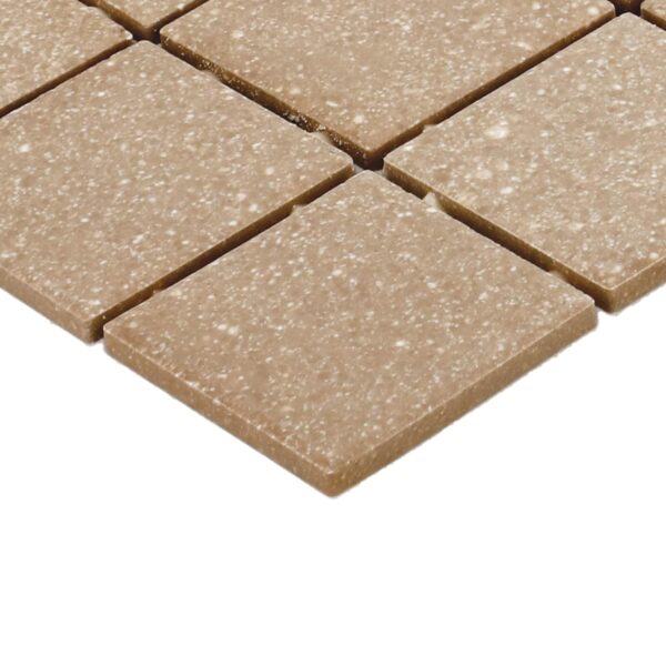2" x 2" Keystones Mottled Medium Brown Mosaic Tile Rectangle Straight Joint Matte - Image 5