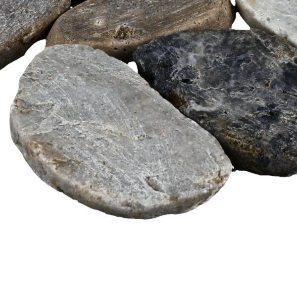 13" x 13" Decorative Accents Earthy Blend Mosaic Natural Stone Tile Square River Pebble Saw Cut - Image 4