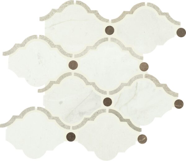12" x 14" Decorative Accents Stormy Mist Blend D Mosaic Natural Stone Tile Rectangle Baroque Polished - Image 4