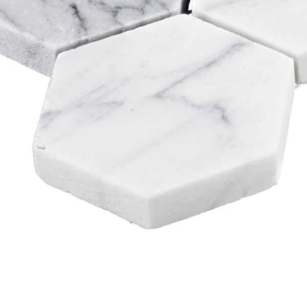 11.69" x 12" Raine Cumulus Grey Mosaic Natural Stone Tile Rectangle Hexagon Honed - Image 2