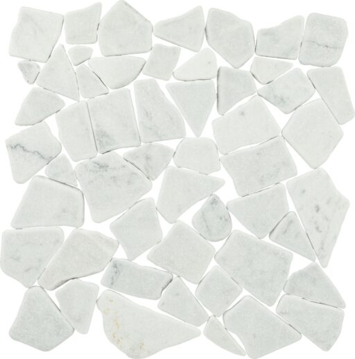 12" x 12" Raine Cirrus Storm Mosaic Natural Stone Tile Rectangle River Pebble Tumbled