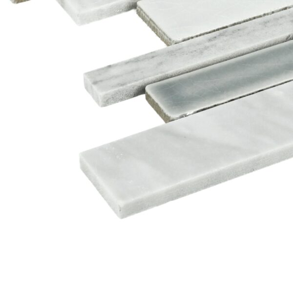 11.25" x 11.75" Raine Cirrus Storm Bld Mosaic Natural Stone Tile Rectangle Random Linear Polished - Image 3