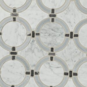 12.2" x 12" Raine Cirrus Storm Bld Mosaic Natural Stone Tile Rectangle Linked Ring Honed
