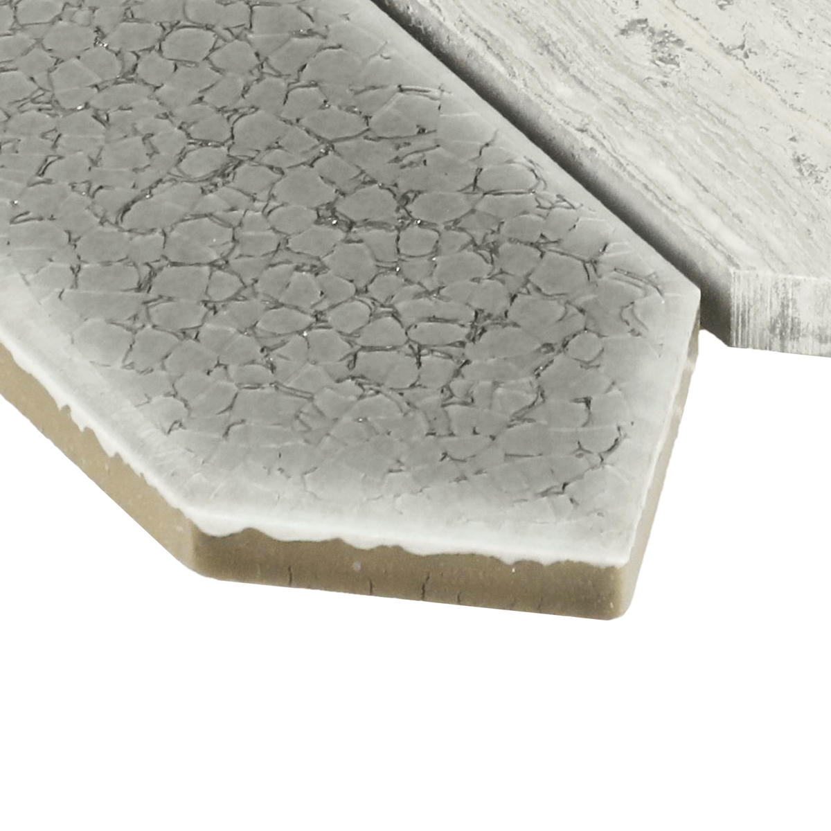 10.75" x 11.73" Fonte Heather Harbor Blend Mosaic Natural Stone Tile Rectangle Picket Mix - Image 3