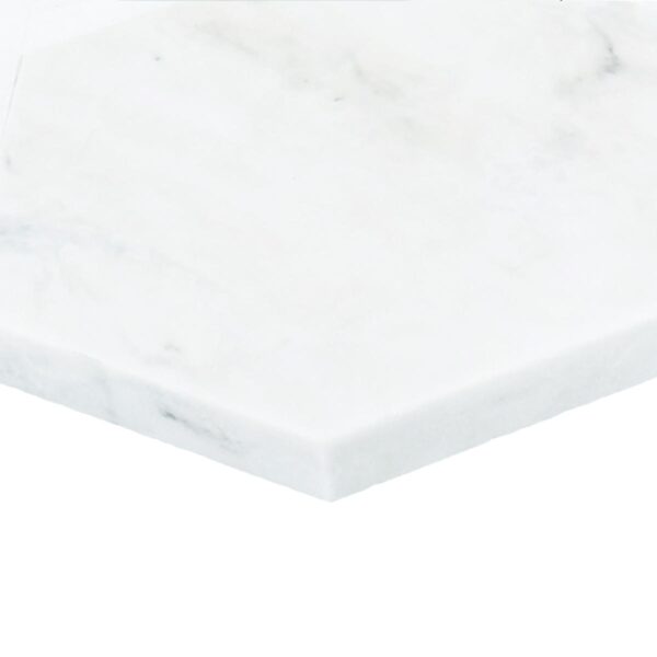 10.25" x 11.44" Fonte Pier White Blend Mosaic Natural Stone Tile Rectangle Rotating Hexagon Honed - Image 3