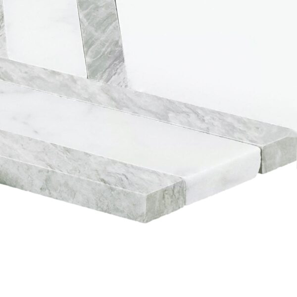 10.25" x 11.44" Fonte Heather Harbor Blend Mosaic Natural Stone Tile Rectangle Rotating Hexagon Honed - Image 3