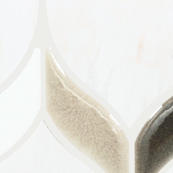 8.25" x 10.38" Fonte Pier White Blend Mosaic Natural Stone Tile Rectangle Double Leaf Mix - Image 4