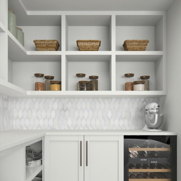 8.25" x 10.38" Fonte Nautical Grey Blend Mosaic Natural Stone Tile Rectangle Double Leaf Mix - Image 2