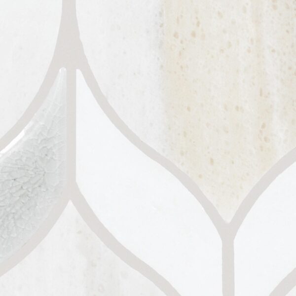 8.25" x 10.38" Fonte Nautical Grey Blend Mosaic Natural Stone Tile Rectangle Double Leaf Mix - Image 4
