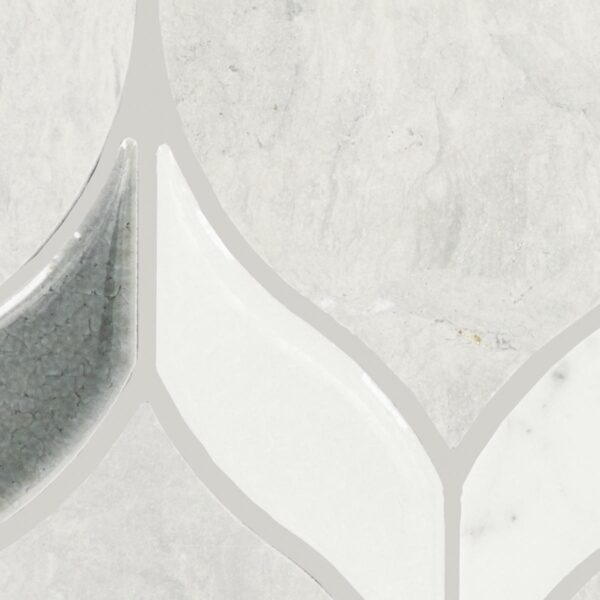 8.25" x 10.38" Fonte Heather Hrb Bld Mosaic Natural Stone Tile Rectangle Double Leaf Mix - Image 6
