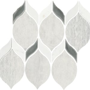 8.25" x 10.38" Fonte Heather Hrb Bld Mosaic Natural Stone Tile Rectangle Double Leaf Mix