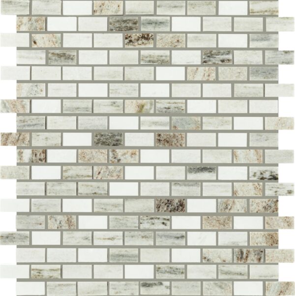 0.62" x 1" Decorative Accents Panaro Blend Mosaic Natural Stone Tile Square Brick Joint Polished - Image 4