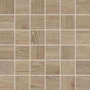 2" x 2" Emerson Wood Butter Pecan Mosaic Tile Rectangle Straight Joint Matte