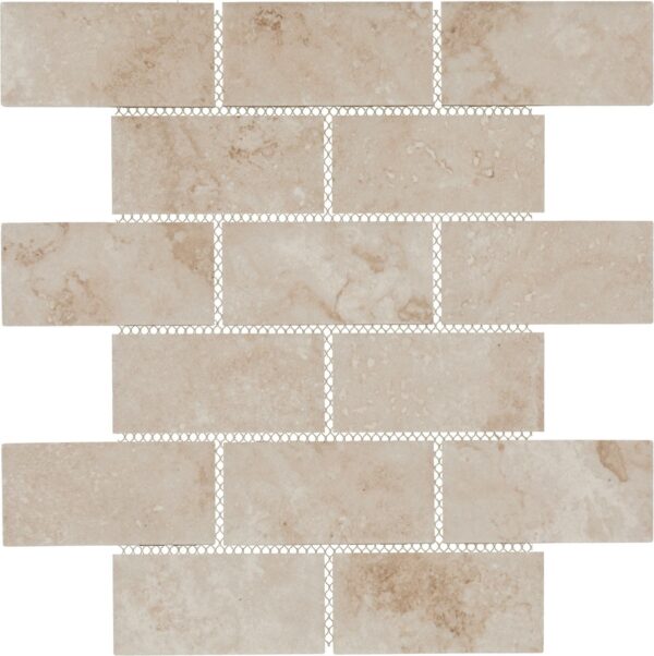2" x 4" Esta Villa Garden White Mosaic Tile Rectangle Brick Joint Matte - Image 6