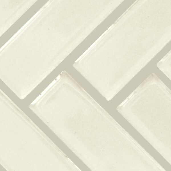 1" x 3" Color Wheel Mosaic Biscuit Mosaic Tile Rectangle Herringbone Glossy - Image 5