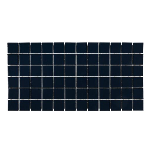 2" x 2" Color Wheel Mosaic Navy Mosaic Tile Rectangle Straight Joint Glossy