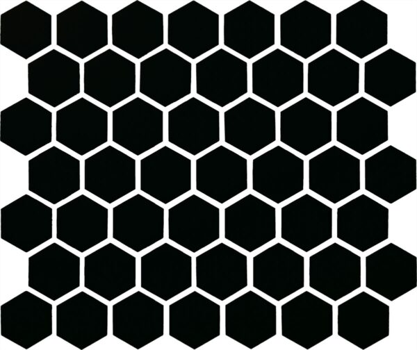 1.5" x 1.5" Color Wheel Mosaic Matte Black Mosaic Tile Rectangle Hexagon Matte - Image 6