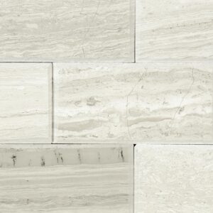 11" x 11" SimplyStick Mosaix Chenille White Mosaic Natural Stone Tile Rectangle Brick Joint Honed