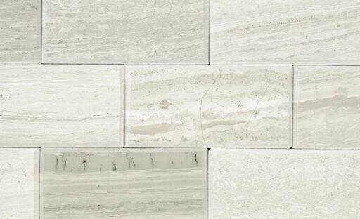11" x 11" SimplyStick Mosaix Chenille White Mosaic Natural Stone Tile Rectangle Brick Joint Honed