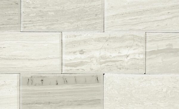 11" x 11" SimplyStick Mosaix Chenille White Mosaic Natural Stone Tile Rectangle Brick Joint Honed