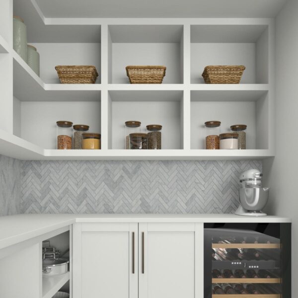 7.32" x 11.34" Fonte Heather Harbor Mosaic Natural Stone Tile Rectangle Herringbone Honed - Image 2