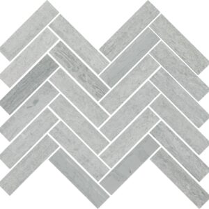 7.32" x 11.34" Fonte Heather Harbor Mosaic Natural Stone Tile Rectangle Herringbone Honed