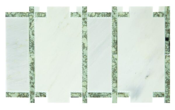 9" x 15" Lavaliere First Snow Elegance/Ant Mirror Mosaic Natural Stone Tile Rectangle Architectural Reflections Polished - Image 5