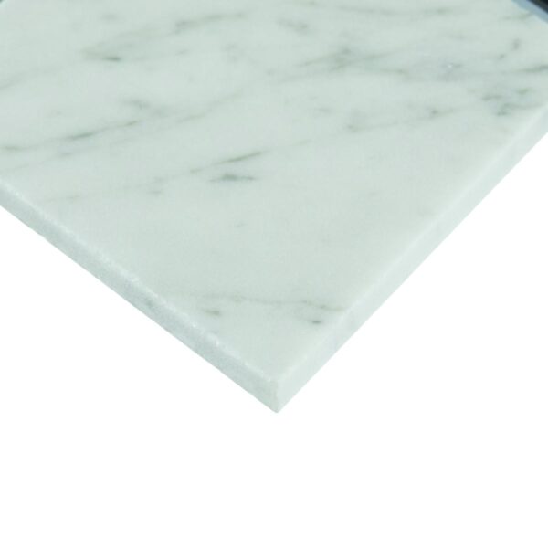 12.17" x 12.44" Lavaliere Carrara White/Black Ant Mirror Mosaic Natural Stone Tile Square Chain Link Polished - Image 6