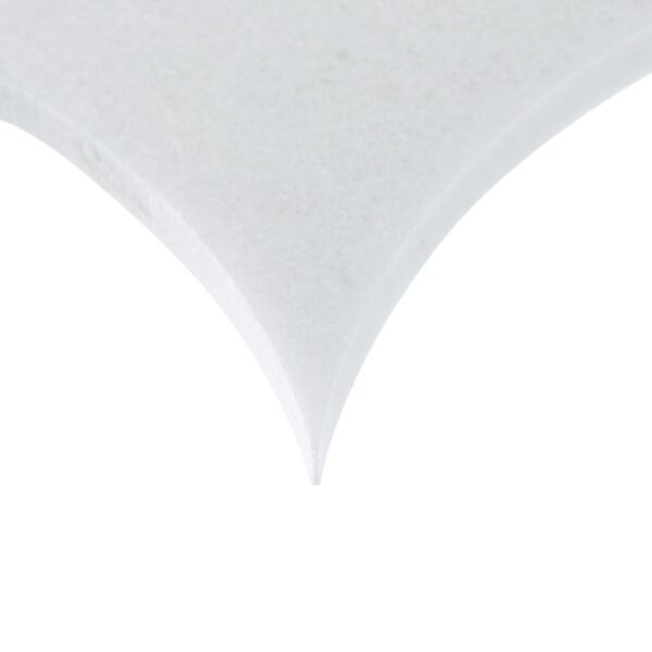8.82" x 8.82" Lavaliere Thassos White/ Brass Mosaic Natural Stone Tile Rectangle Blossom Polished - Image 2