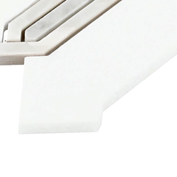 11.57" x 11.77" Lavaliere Carrara/Thassos/Mother Pearl Mosaic Natural Stone Tile Square Imaginare Polished - Image 2