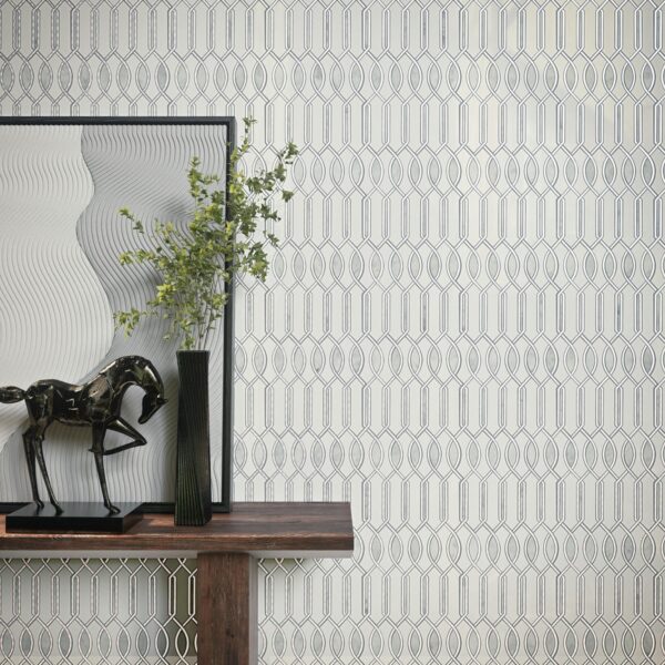 11.57" x 11.77" Lavaliere Carrara/Thassos/Mother Pearl Mosaic Natural Stone Tile Square Imaginare Polished - Image 5