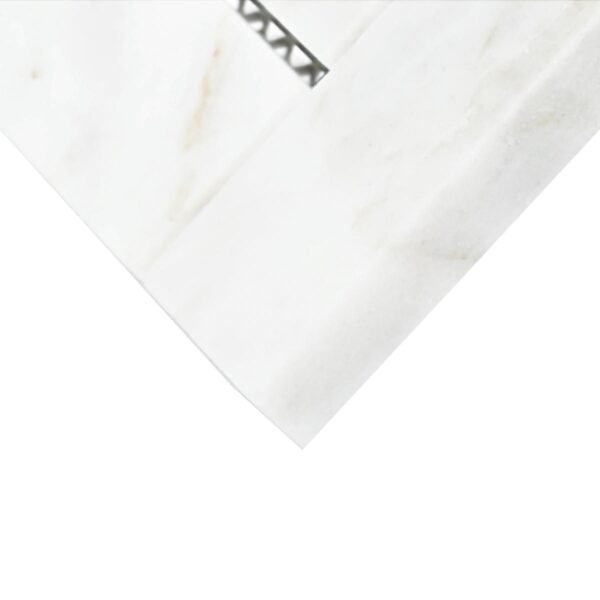7.32" x 11.34" Fonte Pier White Mosaic Natural Stone Tile Rectangle Herringbone Honed - Image 3