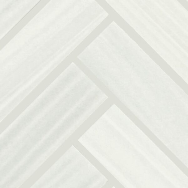7.32" x 11.34" Fonte Nautical Grey Mosaic Natural Stone Tile Rectangle Herringbone Honed - Image 4