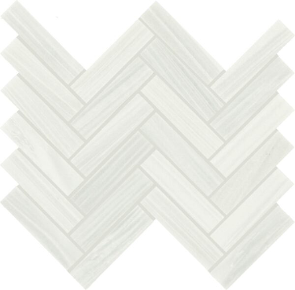 7.32" x 11.34" Fonte Nautical Grey Mosaic Natural Stone Tile Rectangle Herringbone Honed - Image 5