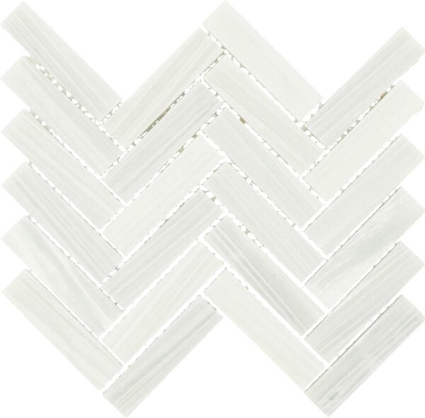 7.32" x 11.34" Fonte Nautical Grey Mosaic Natural Stone Tile Rectangle Herringbone Honed - Image 7